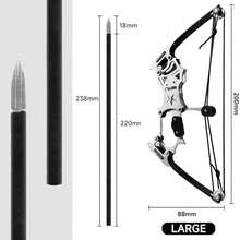 1 Pack 5.5 Inch Ambidextrous Durable Metal Mini Archery Bow Set, Classic Solid Color Compact Portable Outdoor Shooting Practice Entertainment Fun Bow Kit For Backyard Game Camping Holiday Leisure Sports - Bạc - Xem 3