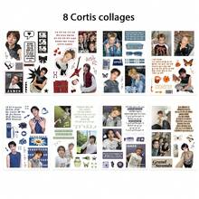 8张 CORTI S KPOP 男团人物贴纸套装，Marti、NZhao、Yufan、James、Juhoon、Seonghyeon、Keonho 成员系列，防水 PVC 贴纸，创意拼贴贴纸，适用于日记本、剪贴簿、笔记本电脑、手机，粉丝应援收藏品，K-Pop 偶像周边，DIY 装饰礼物 - 彩色 - 查看 8