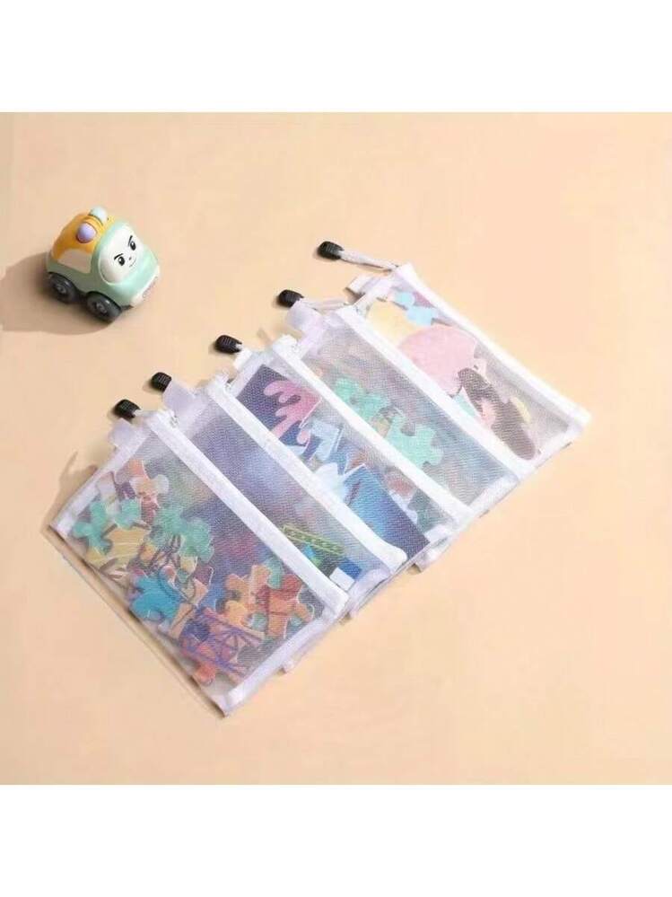 12 Pack Plastic Wallets, A3 A5 A6 B4 B5 A4 Zip Wallets, Plastic Zip Folders Waterproof Mesh Document Folders Multi-Size Zip File Bags, Colorful Zipper Pouches For Office Homework Puzzles - View #9