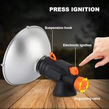 11800W Wind-Proof Foldable Camping Stove for Outdoor Hiking Picnic and Backpacking Portable Gas Stove - Naranja - Ver 6