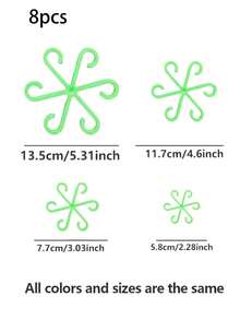 4/8pcs Sturdy Vine Plant Stem Clips, Plastic Trellis Support For Climbing Plants, Suitable For Indoor/Outdoor Decoration, Camping, Wedding, Christmas, Spring, Bedroom, Home, Autumn, Christmas - Multicolor - View 16