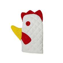 New Rooster Trim Oven Mitts, Creative Cartoon Rooster Shaped Heat Resistant Gloves - Multicolor - View 4