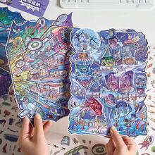 [Bộ nhãn dán Gucard, Mô hình tiểu cảnh, 67 nhãn dán phong cảnh với nhiều kiểu dáng khác nhau!!!] Thế giới thu nhỏ chất lượng cao: Mô hình tiểu cảnh Dreamland, kích thước lớn, tự làm, nhãn dán nhà thu nhỏ - Mô hình tiểu cảnh thẩm mỹ cao - Nhiều màu - Xem 5