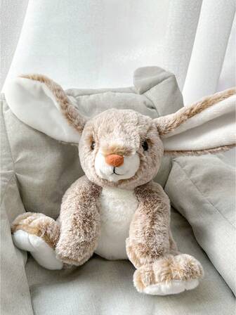 8,66 tums söt mini plyschkanindocka med stora tassar, hängande öron och fluffig svans, bedårande låtsaslekdocka lämplig för barn, småbarn, vuxna och familjer - Mini Companion