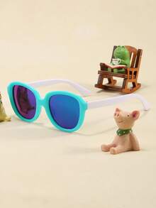 一副适合3-8岁儿童的休闲方形时尚经典眼镜，适合户外运动、玩耍、钓鱼、时尚装饰、春夏郊游、度假、海滩度假，让你成为街头焦点，返校季、春季，香草风格 - 彩色 - 查看 9