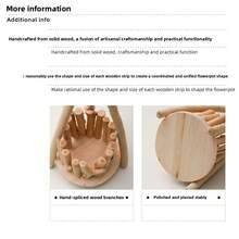 Woodwork Flower Arranging Container Flowerpot, Which Can Be Used For Table Decoration, And Is A Water-Raised Flowerpot With A Glass Inner Basin. - Multicolor - View 5