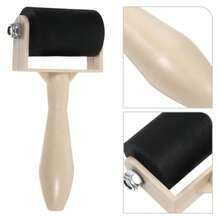 Garneck Rodillo de Grabado para Impresion 5 Piezas Herramienta de Manualidades de Plastico y Goma Rodillo para Pintura y Pegamento Adecuado para Bricolaje y Arte InfantilDurable, Sólido - Multicolor - Ver 4