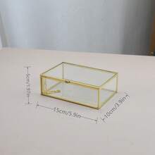 Modern Minimalist Desktop Decor Cosmetic Storage Box, Jewelry Box - Clear - View 7