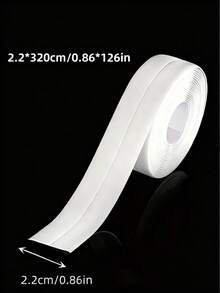 1 Roll Heavy-Duty Waterproof Tape - High Quality Vinyl Sealant For Kitchen, Bathroom, Sink, Toilet - Easy To Cut & Apply, No Residue, Ideal For Renovation & Leak Repair, For Bathroom Remodel - White - View 3
