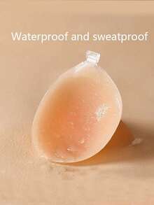Reusable Silicone Adhesive Lift Bra, Strapless Cleavage Enhancing Bra For Women & Girls, Invisible Sticky Bra - Apricot (1 Piece Of Silicone) - View 10
