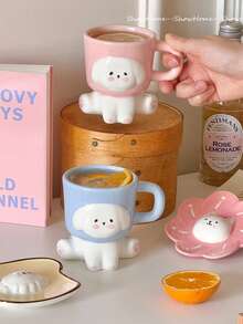 1 chiếc cốc sứ hình cún con dễ thương, cốc cà phê nhỏ xinh với hình cún con đang ngồi, dung tích nhỏ, thích hợp để trang trí nhà cửa, dùng làm cốc pha cà phê nghệ thuật tại nhà hàng, quán cà phê, quà tặng, trang trí ngày lễ, cốc đôi. - Nhiều màu - Xem 11