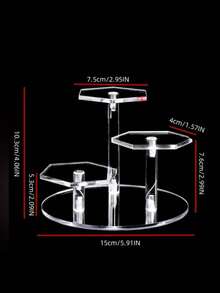 1 قطعة حامل عرض أكريليك كلاسيكي، يمكن أن يحمل 3/4/7 تماثيل مصغرة، رف عرض منتج ثماني الأضلاع والدائري، مناسب لعرض الأشكال الإنشائية والمستحضرات التجميلية والعطور والتماثيل والمجوهرات والتحف، تصميم مستقل بذاته بدون كهرباء، حامل عرض التماثيل المصغرة، رف عرض المنتج - متعدد الألوان - مشاهدة 9