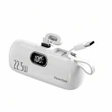 Sạc dự phòng nhanh kèm cáp và dây đeo, sạc không dây mini dạng viên nang 8000mAh, pin dự phòng di động với sạc thông minh AI và bảo vệ 7 cấp độ, sạc nhanh USB-C, pin dự phòng có màn hình LCD, tương thích với iOS/Android, sử dụng khi đi du lịch, trong trường hợp khẩn cấp, quà tặng ngày Valentine. - Nhiều màu - Xem 9