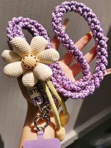 2026新年、音乐节/婚礼季、手机挂绳、心形吊坠通用手机挂绳、斜向日葵三股编织手机挂绳、时尚、小巧、清新户外徒步耐用、适合户外旅行和徒步、男女通用、也可作为长手机支架、智能手机腕带、智能手机保护套挂绳和钥匙扣使用。 - 彩色 - 查看 8