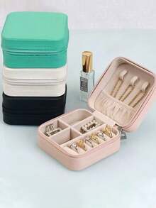 3-stöckige Samt-Schmuckbox, Schubladenart Schmuckorganizer-Box für Halsketten, Ohrringe, Ringe, Geschenk für Frauen und Mädchen, große Kapazität tragbare Schmuckbox, Badezimmer Aufbewahrungsbox, Schreibtisch Schubladenbox, stapelbare Schmuckbox, Schubladenart Schmuckbox, Ring Box Ohrring Organizer, Schubladenart Schmuckbox, 3-lagige Acryl-Samt-Schmuckbox - Verschiedenfarbig - Übersicht 10