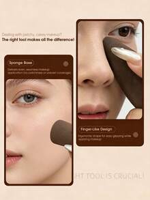 Set de 2 esponjas para maquillaje con forma cónica y angulada, sin látex, de doble cara, regalo económico de Navidad y relleno de calcetín, negro y marrón, regalos, viaje, cosas baratas, artículo de viaje esencial - Multicolor - Ver 6