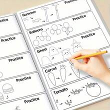 2-Book Set Of Parent-Child Drawing Instructional Books, 200 Patterns To Learn Drawing All Things, Animals, Food, Cartoon Elements Drawing Tutorial