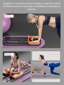 1pc Foldable Pilates Board - Multifunctional Abdominal Trainer, Core Exercise Equipment, Portable Fitness Gear For Home And Gym, Ideal Gift For Valentine's Day, Women's Day, Mother's Day, Pilates Equipment For Schools And Clubs - Multicolor - View 11