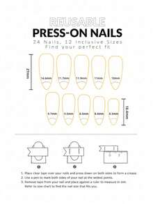 24pcs Press On Almond Fake Nails White Nail Rabbit And Chick French Fake Nails Easter Nails - Multicolor - View 4