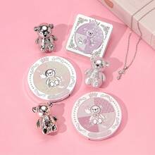 7-Piece Makeup Set Including 3 Lip Creams, 1 Powder Compact, 1 Blush, 1 Eyeshadow Palette, 1 Necklace Beauty Makeup Kit - 小熊套盒 - 查看 4