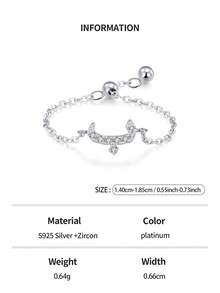 1枚优雅925纯银阿拉伯字母可调节戒指，适合女性佩戴，是婚礼、生日、母亲节及其他场合的理想礼物。