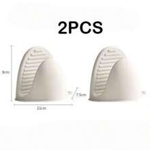 2pcs Silicone Heat Resistant Gloves, Microwave Oven Gloves, Oven Mitts, Mini Cooking, Baking And Grilling Gloves, Essential Kitchen Accessories - Multicolor - View 10