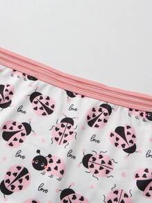 Dircho 6件装女士日常内裤，图案设计三角裤，骷髅头、瓢虫、星星印花，柔软舒适 - 彩色 - 查看 8