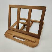 Wooden Flat Panel Tablet Stand, Bookshelf, With Cooling, Suitable For IPad, Laptop, Adjustable & Foldable - Multicolor - View 6