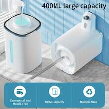 1pc 400ml/13.5oz Automatic Soap Dispenser, USB Rechargeable, Touchless Liquid Soap Dispenser For Bathroom And Kitchen, Hygienic Handwashing, Modern Design, Minimalist Style, Performance, Foam Dispenser, Household Use - One Size - View 10