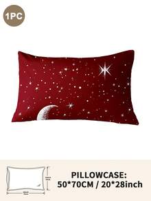 1pc/2pcs/4pcs Polyester Star & Moon Pattern Pillowcase (Pillow Insert Not Included), Soft & Comfortable, Suitable For All Seasons - Multicolor - View 45