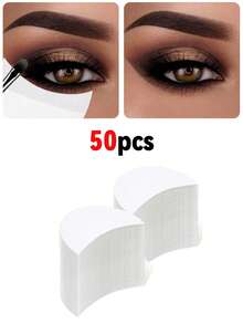 100pcs Disposable Non-Woven Eyeshadow Makeup Stickers, Eyeshadow Eye Protection Patches, Eyeshadow Eyeliner Stickers, Breathable Eye Makeup Tools, Eye Makeup Cover Stickers, Eyeshadow Templates, Eyeliner Stickers - Multicolor - View 9
