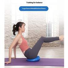 Inflatable Yoga Balance Disc Cushion Wobble Stability Pad Core Trainer With Pump & Dual-Sided Massage Texture For Fitness, Physical Therapy, Ankle Rehabilitation & Home Gym - Multicolor - View 9