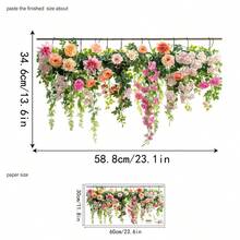 1pc Static Cling Window Decals Of Green Plants And Flowers - Mobile PVC Stickers, Reusable Modern Home Decor, Suitable For Living Room Bedroom Glass Surfaces, Living Room Decor - Multicolor - View 3