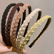 1个/5个装 皇家优雅复古高端多功能编织发箍，女士公主风休闲发饰，拍照道具，发带，发圈 - 彩色 - 查看 12