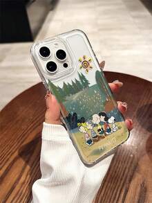 SNOOPY A Cartoon Anime  Transparent Space Phone Case, Made Of Tpu Material, Can Be Given As A Holiday Gift. It Is Suitable For Apple Phones, And The New Model Is Suitable For Protecting IPhone13/14/15/16/17Pro Max/Galaxy Models - 無色 - 查看 2