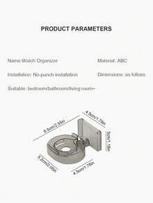 Nail-Free Wall-Mounted Watch Holder: Fits Most Watches - Home Bedroom Adhesive Organizer