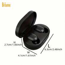 Briame Mini Bluetooth Earbuds, Wireless In-Ear Headphones With Microphone, Sports Running Gaming Earphones, Black - Black - View 2