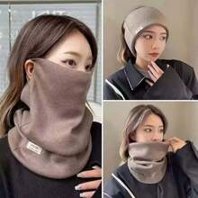 1pc Multifunctional Warm Ear Hanging Outdoor Ski Windproof Face Mask For Women, Thermal Lined Thick Cold-Proof Neck Gaiter, Suitable For Autumn/Winter - Multicolor - View 4