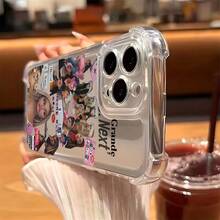 Funda de Teléfono de Moda de, para 17, 16E, 16, 15, 14, 13, 12, 11, Pro,,, X, XR, XSMAX, 8, Plus.Con Parte Trasera Suave y Transparente, Anticaídas.17  17promax - transparente - Ver 5