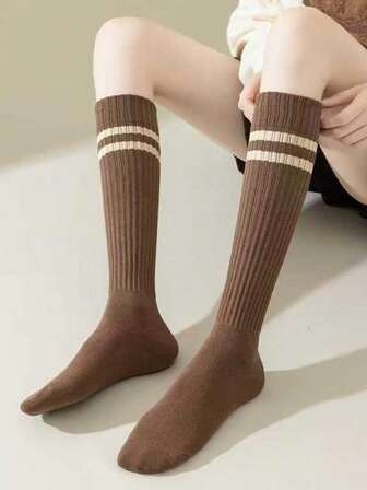 1 par de calcetines de compresión de tubo alto nuevos para otoño/invierno, calcetines altos adelgazantes hasta la rodilla, calcetines largos hasta el tobillo para primavera, otoño e invierno