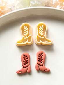 西部牛仔靴造型聚合物粘土切割器，适用于珠宝制作、帽子耳环粘土工具、西部风格粘土珠宝制作材料、DIY工艺品 - Clay Cutter - 查看 10