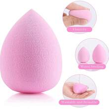 Soft Pink Teardrop Makeup Egg, Hydrophilic Non-Latex Sponge, Easy To Blend For Sensitive Skin & Makeup Beginners - Pink - View 9