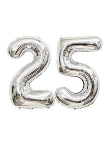 40 Inch Silver Number Balloons, Birthday Party Decorations, Large Foil Number Balloons For Wedding Anniversary Celebration, Holiday Party Decorations - Silver - View 13