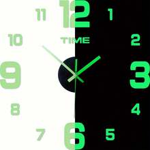 创意无框DIY墙贴时钟，静音数字时钟，适用于客厅、办公室装饰