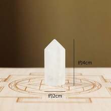 قطعة واحدة من نقطة البلورة الشفائية الطبيعية للديكور المنزلي أو كهدية - متعدد الألوان - مشاهدة 18