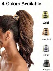 Exaggerated Universal Threaded Large Bell Ponytail Clip Plastic Hair Scrunchies, Beauty, Home, Hair Accessories - Multicolor - View 4