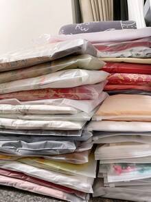 50 Stücke reißverschlossene, mattierte, transparente, staubdichte Kleidersäcke, Kleidungsorganisator-Taschen, unverzichtbar für Reiseverpackung, saisonale Garderobe-Aufbewahrung, Kleiderschrank-Schutzhüllen, faltbar - Verschiedenfarbig - Übersicht 12