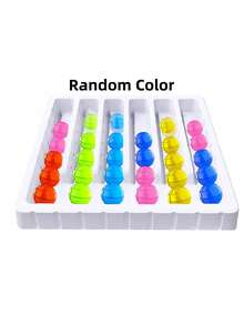 1个彩色弹力球游戏，桌面游戏，益智游戏，颜色分类，减压