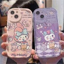 Funda para 17/16/15/14/13/12/11 Sanrio Kuromi Cinnamoroll My Melody de silicona suave - S20312 - Ver 5