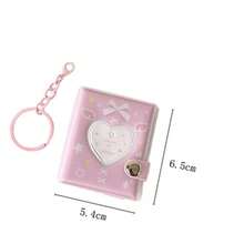 1pc Cute Ins Style Bow Tie Photo Album, 16 Pages Can Hold 32pcs 3.5*5.5cm Cards, Student ID Card Holder, Cute Idol Card Display, Mini Hanging Album, Back To School Spring - Baby Blue - View 6